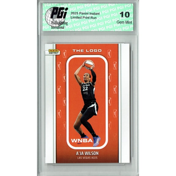 A'ja Wilson 2025 WNBA The Logo #LOGO-2 Only 1,447 Made Rare Card PGI 10