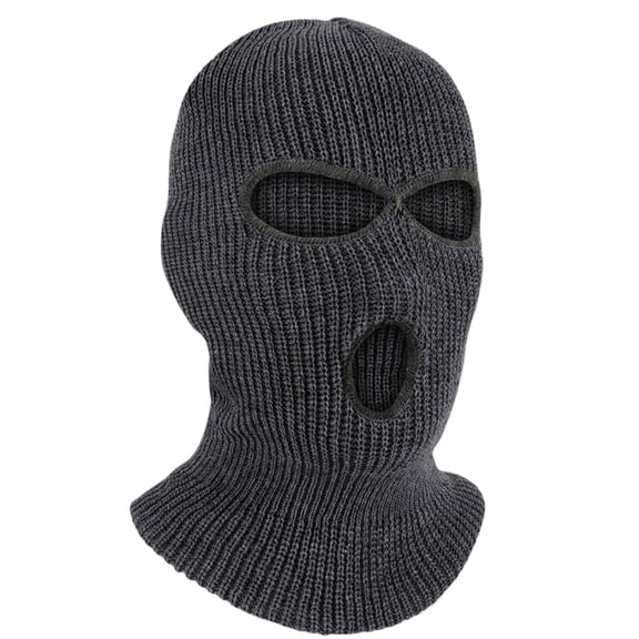 A knitted mask 3 Hole Ski Mask Winter Warmer Full Face Balaclava Outdoor Sports Thermal Cap for Men Women