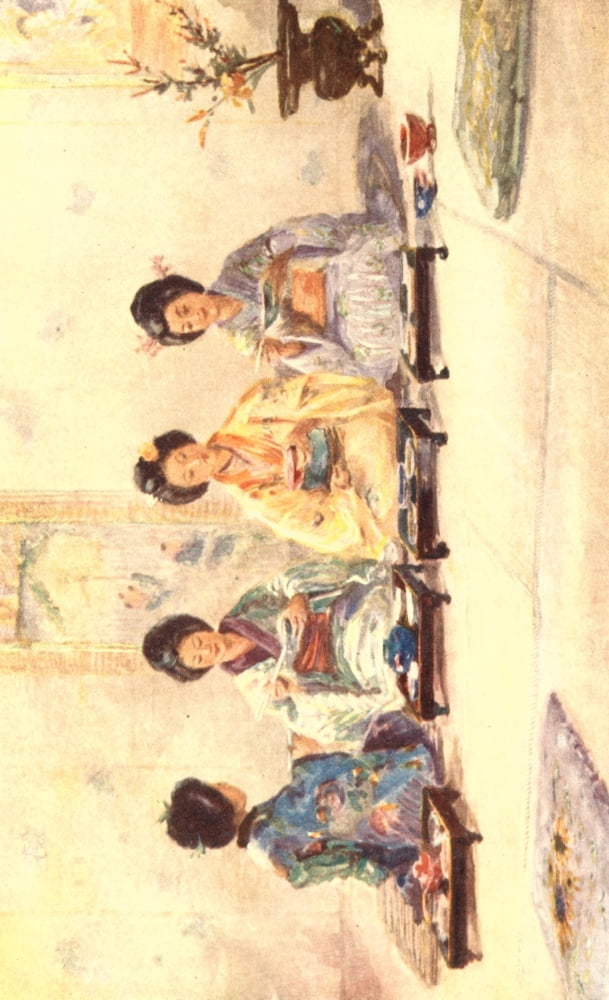 A ladies dinner party Every-day Japan 1909 Canvas Art - Unknown (18 x 24)