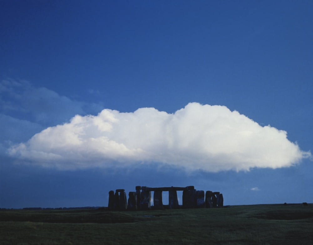 A large cloud over Stonehenge Wiltshire England Canvas Art - Stocktrek Images (32 x 25)