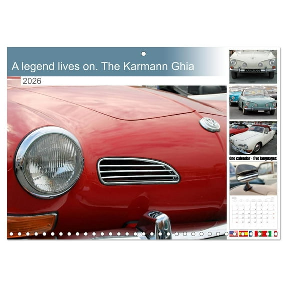 A legend lives on. The Karmann Ghia (Monthly Wall Calendar 2026 11.7 x 16.5 (open)), CALVENDO 14 Month Calendar