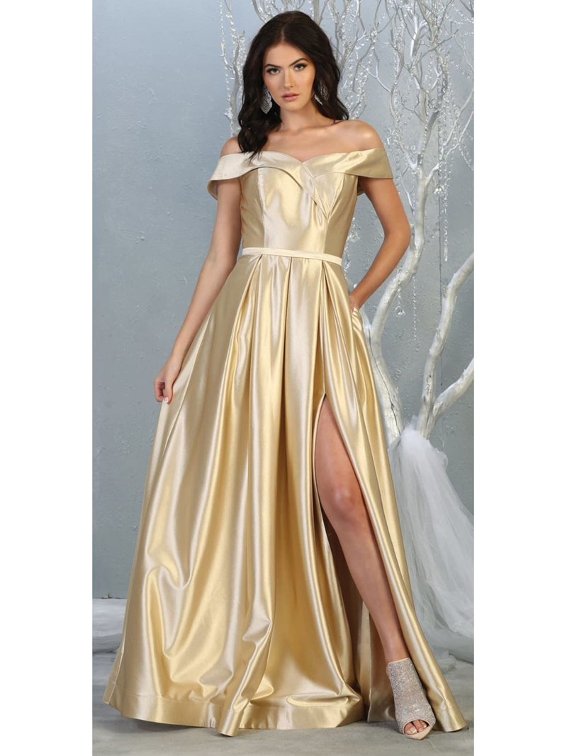 chinese dress ladies Jovani 41117 Long Prom Dress Silver / 12 main image 1