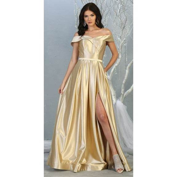 Women's May Queen A-line Metallic Formal Unique Dress Burgundy 4