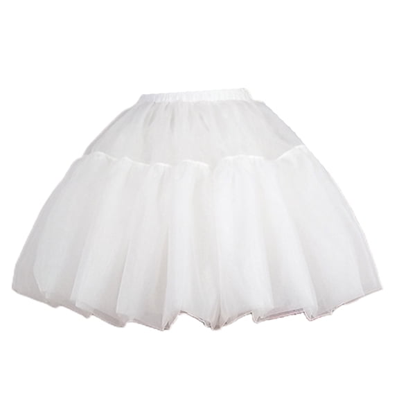 A-line Petticoat Crinoline Short Slips Hoopless Puffy Underskirt Multi Layers