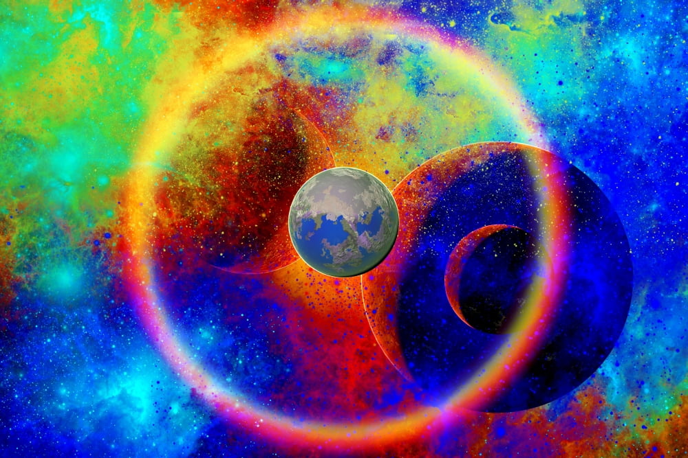 A lone rough planet travelling through the universe Canvas Art - Mark StevensonStocktrek Images (35 x 23)