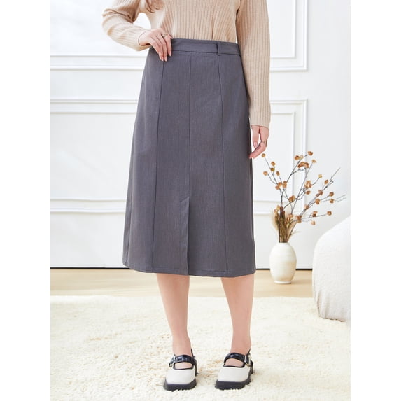 A long skirt with slit slits