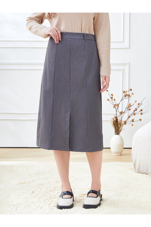 A long skirt with slit slits