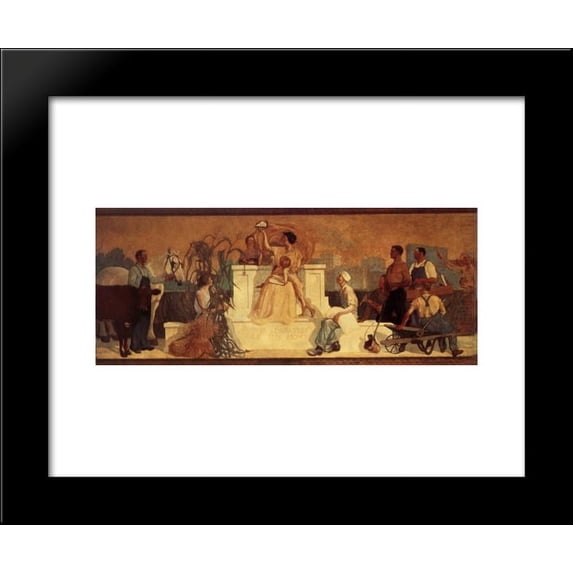 A lust for home 20x24 Framed Art Print by Grant Wood