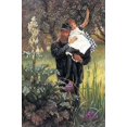 thumbnail image 1 of A man in a beard in a garden holds his girl aloft as he is a widower and has his child Poster Print by James Tissot (24 x 36), 1 of 1