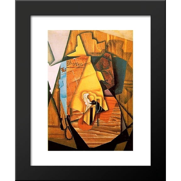 A man in a cafe 20x24 Framed Art Print by Juan Gris