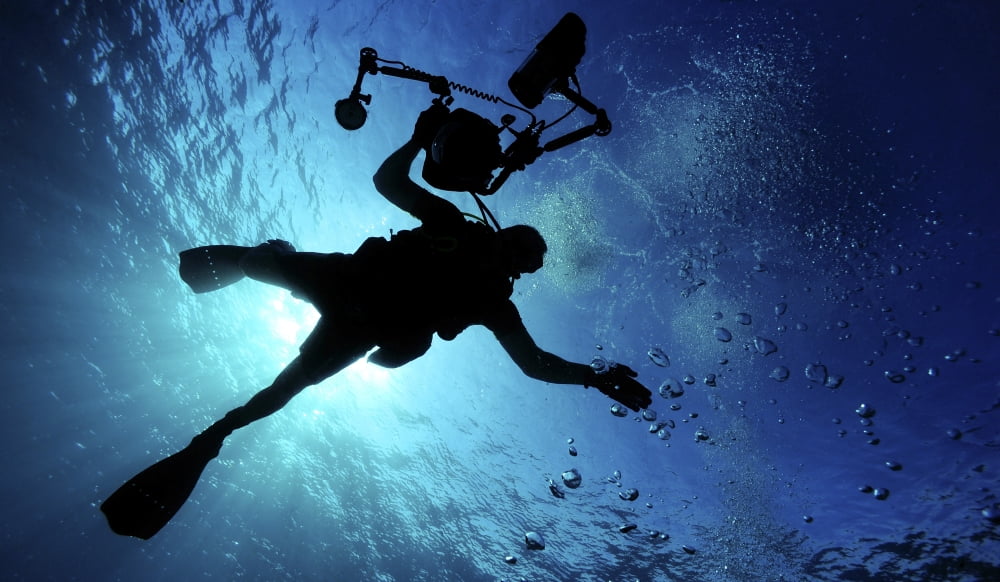 A member of the combat camera underwater photo team Canvas Art - Stocktrek Images (37 x 22)