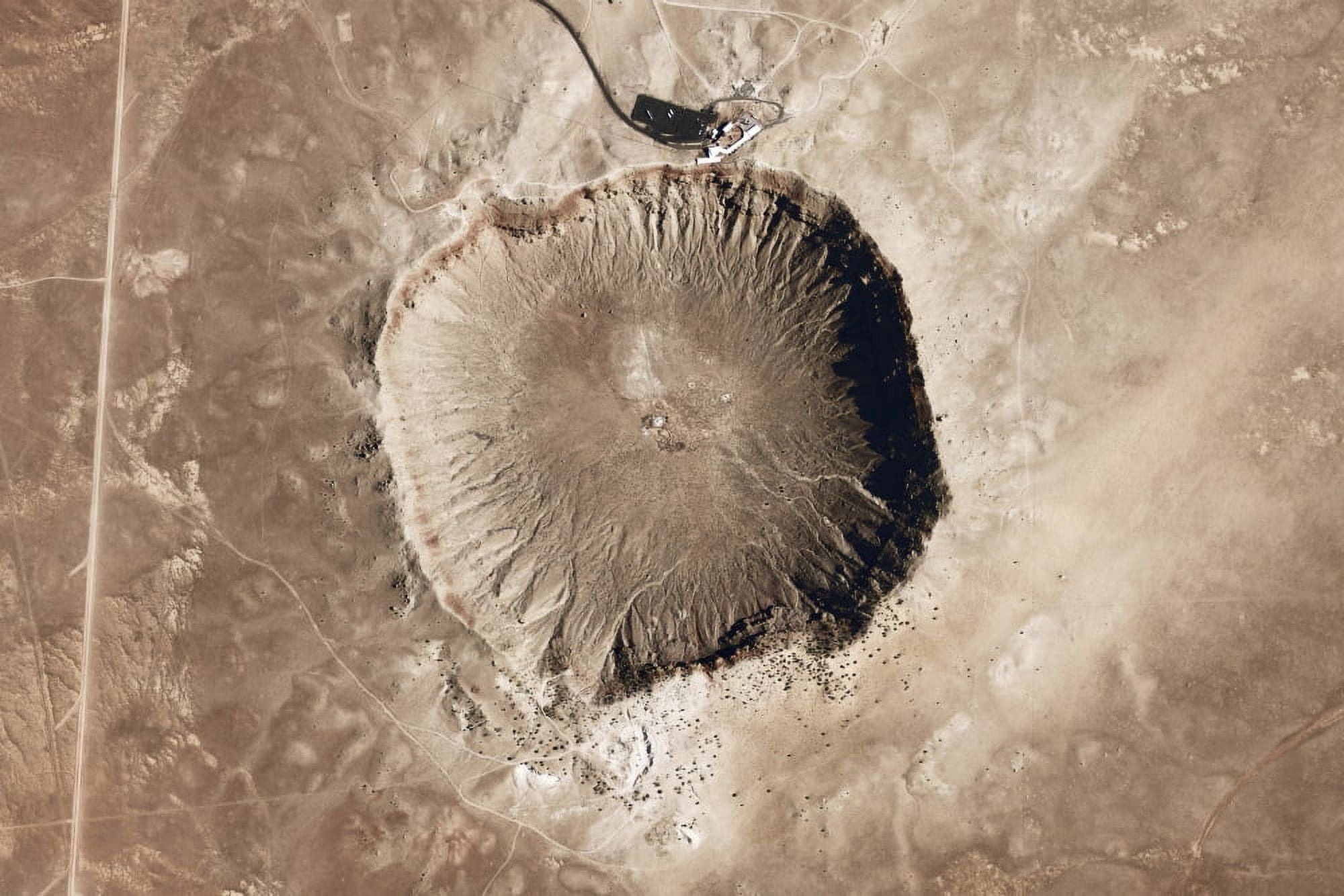 A meteorite impact crater in the northern Arizona desert of the United States Canvas Art - Stocktrek Images (34 x 23)