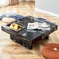 thumbnail image 1 of A modern and practical coffee table made of MDF material with black patterns, 1 of 5