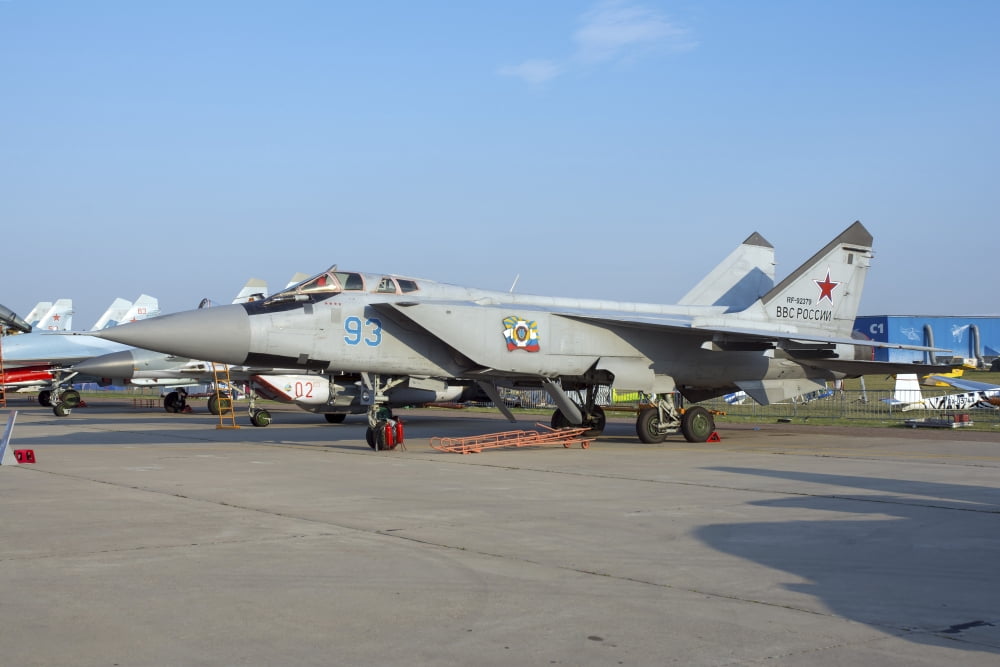 A modernized MiG-31BM of the Russian Air Force Canvas Art - Daniele FaccioliStocktrek Images (34 x 23)