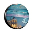 A moonlit beach Spare tire cover, weather proof wheel protector