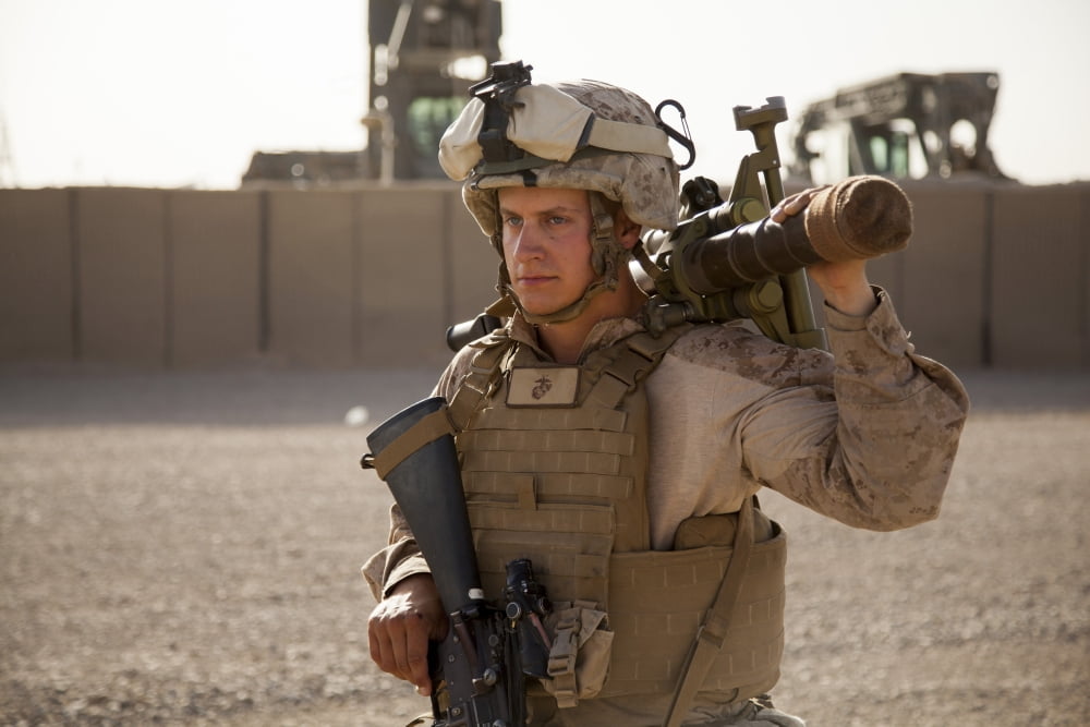 A mortarman with the US Marines at Camp Leatherneck Afghanistan Canvas Art - Stocktrek Images (35 x 23)