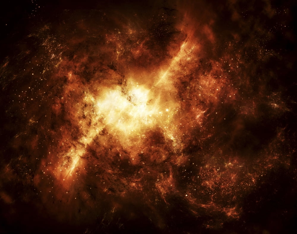 A nebula surrounded by stars Canvas Art - Justin KellyStocktrek Images (16 x 13)