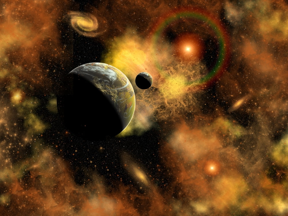 A nebulous star system in a distant part of our Milky Way galaxy Canvas Art - Mark StevensonStocktrek Images (33 x 25)