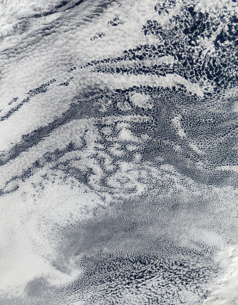 A network of clouds over the Pacific Ocean off the coast of Peru Canvas Art - Stocktrek Images (25 x 32)