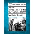 thumbnail image 1 of A new abridgement of the law. Volume 2 of 8 (Paperback), 1 of 1