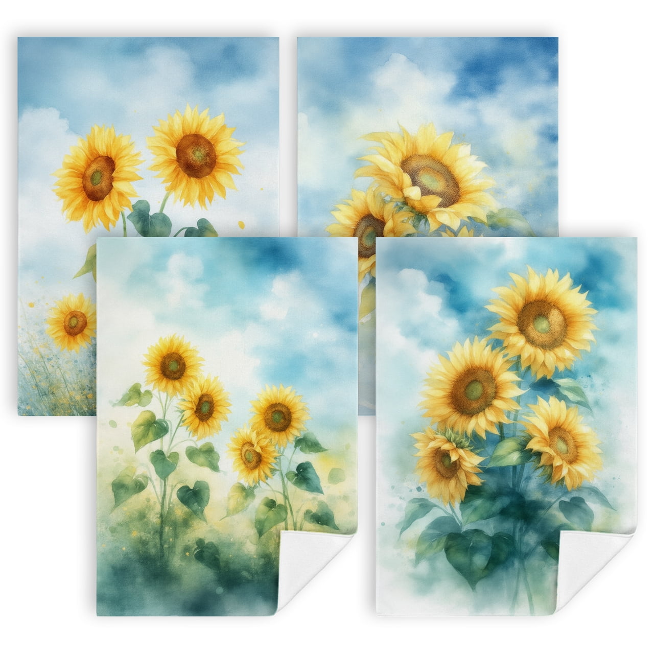 A Painting Of Three Sunflowers In A Field Of Grasstoallas De CocinaPack a-painting-of-three-sunflowers-in-a-field-of-grasstoallas-de-cocinapack