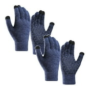 (A pair of gloves)*2 Pack Pzocapte Driving Gloves Men Men's Gloves for Cold Weather Mens Gloves Winter Waterproof Gloves Women Winter -Screen for Men Gloves - Gloves Upgraded Knit Soft Therm