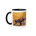 thumbnail image 1 of 3dRose, A pair of Aardwolf cubs at play., 11oz Two-Tone Black Mug, 1 of 3