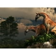 thumbnail image 1 of A pair of Macrauchenia on a hillside Poster Print, 1 of 2