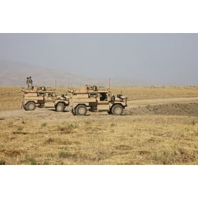 A pair of US Army Cougar MRAP vehicles Canvas Art - Terry MooreStocktrek Images (35 x 24)