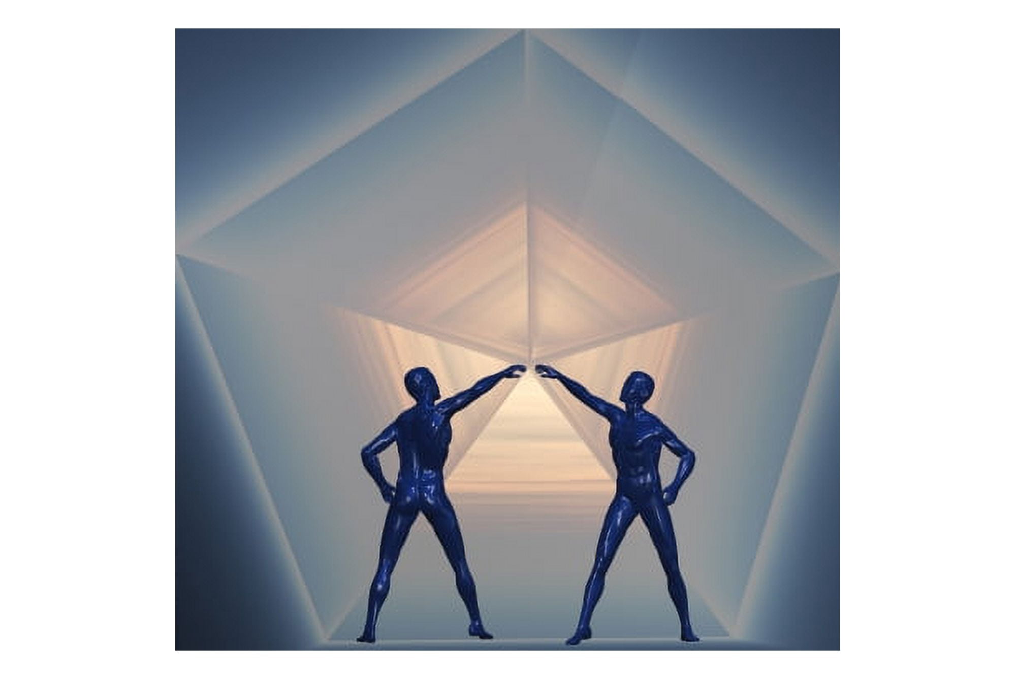 A pair of androids opening up a time and space portal Canvas Art - Mark StevensonStocktrek Images (18 x 12)