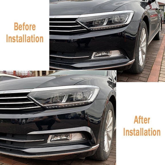 A pair of front fog lamp cover sticker grilles suitable for VW Passat B8 variant 2016-2020-