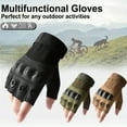 thumbnail image 1 of A pair of gloves for men and women, suitable for cycling, fitness, sports, half-finger, hiking, outdoor use, non-slip, and wear-resistant, 1 of 5