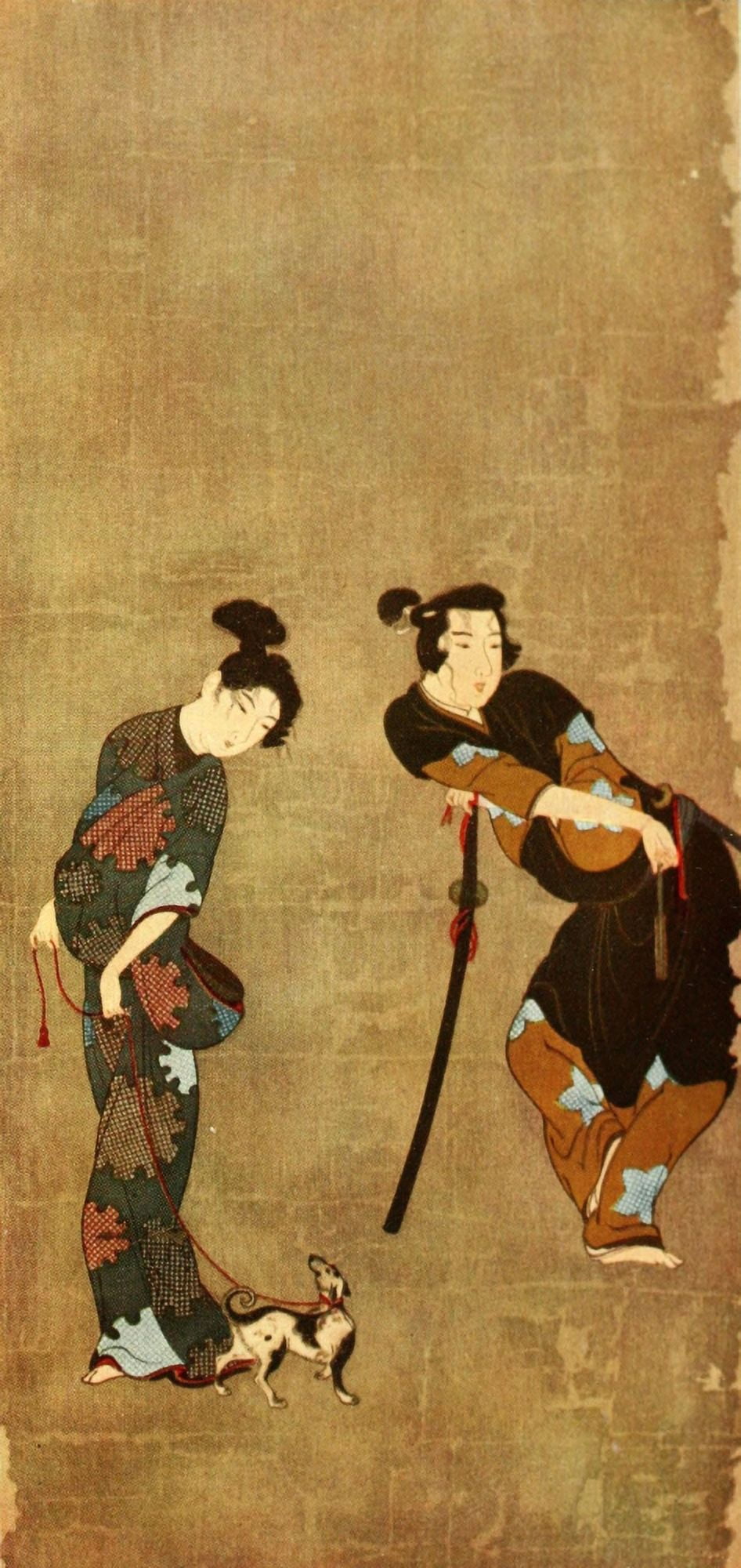 A panel from the Hikone screen Epochs of Chinese & Japanese Art 1912 Canvas Art - Iwasa Matahei (24 x 36)