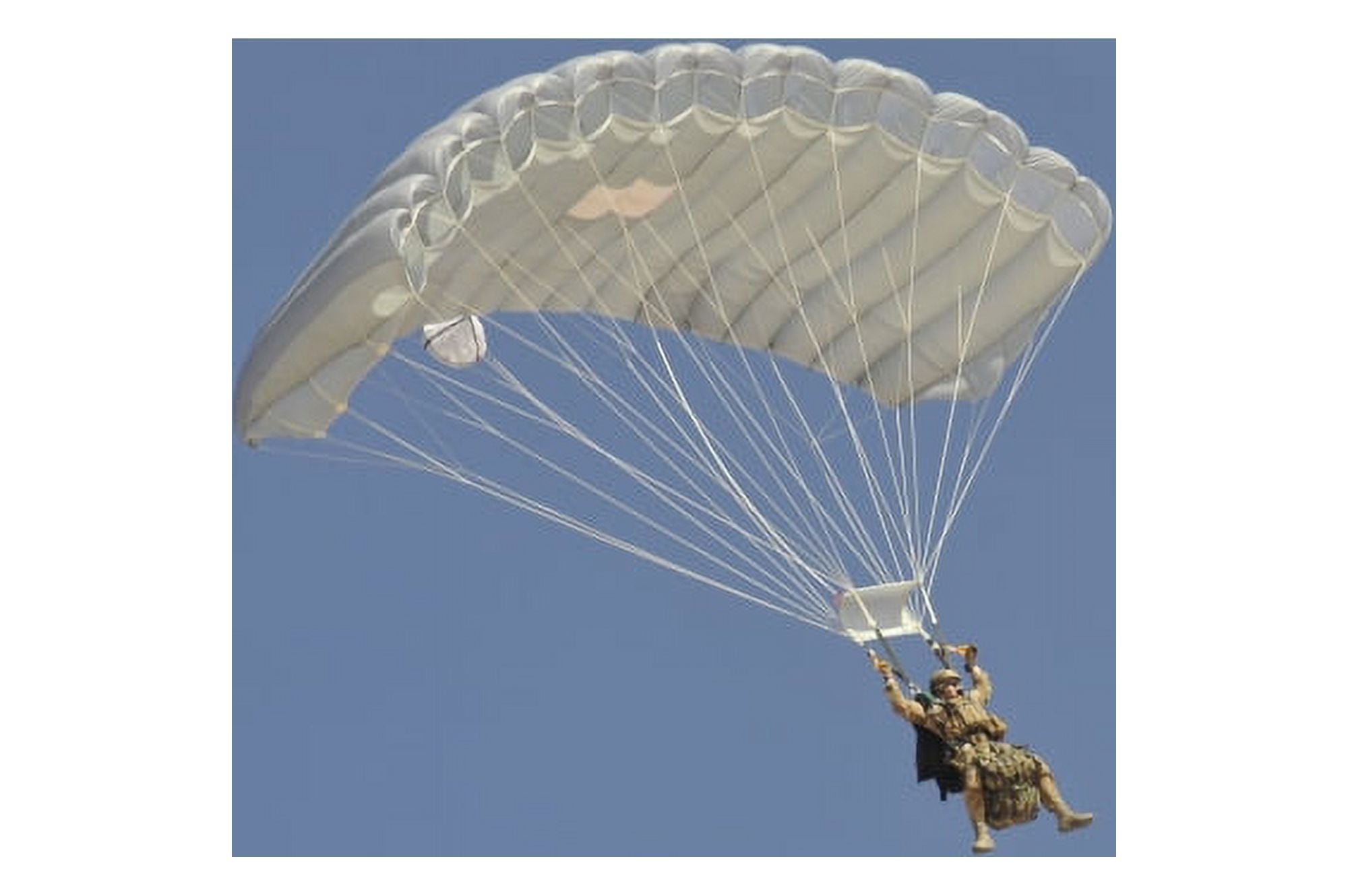 A pararecueman parachutes during a training mission Canvas Art - Stocktrek Images (35 x 23)