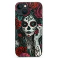 thumbnail image 1 of A phone case suitable for iPhone, with a unique design of Skull and Flowers patterns. It is a high-quality PC plastic protective case and an ultra-thin shock-absorbing phone case, 1 of 4