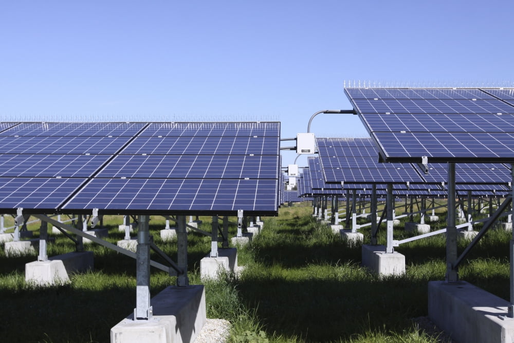 A photovoltaic system of solar cells Canvas Art - Stocktrek Images (35 x 23)