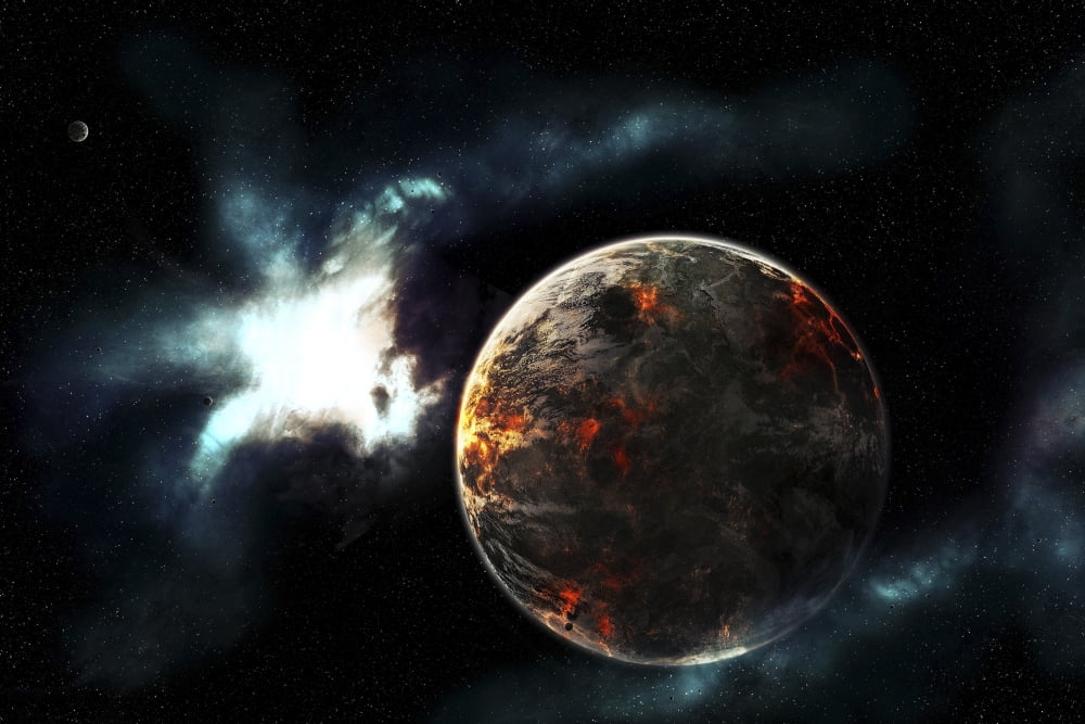 A planet harvested off its resources and left for dead on its own Canvas Art - Tomasz DabrowskiStocktrek Images (17 x 12)