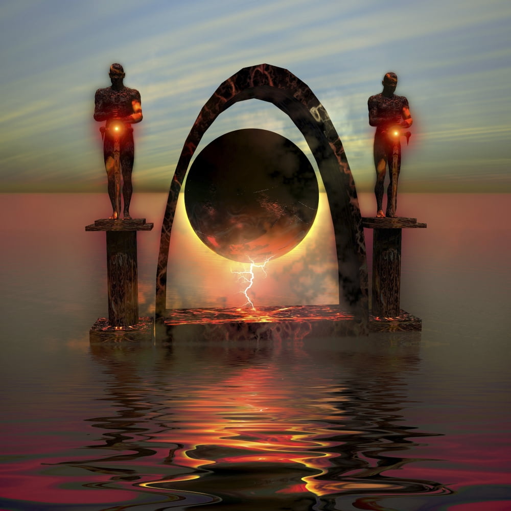 A portal to another dimensional world Canvas Art - Corey FordStocktrek Images (28 x 28)