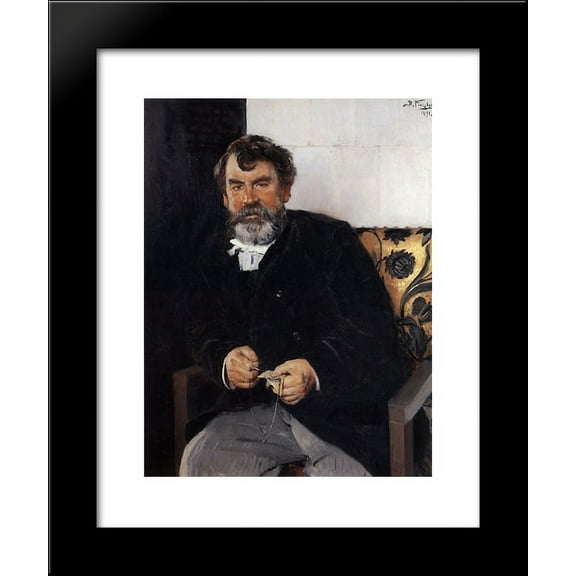 A portrait of E. S. Sorokin 20x24 Framed Art Print by Makovsky, Vladimir