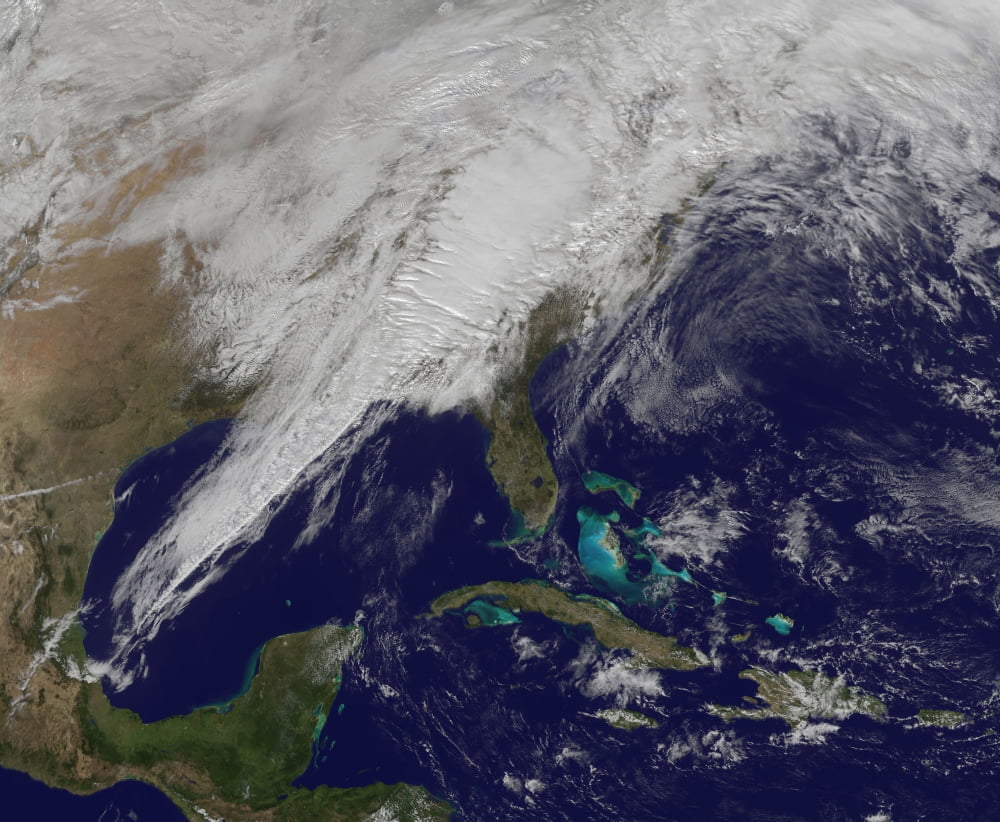 A powerful cold front moving from the central United States to the East Coast Canvas Art - Stocktrek Images (32 x 26)