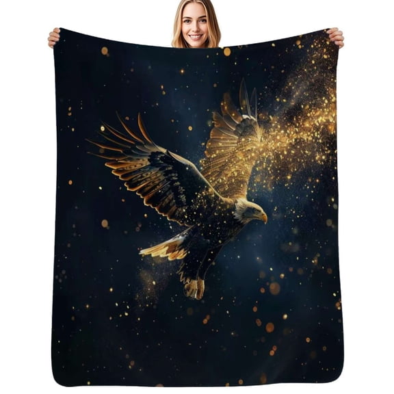 A powerful eagle Flannel Blanket Warm Soft Bedding Throws Winter Camping Chair Sofa Bed