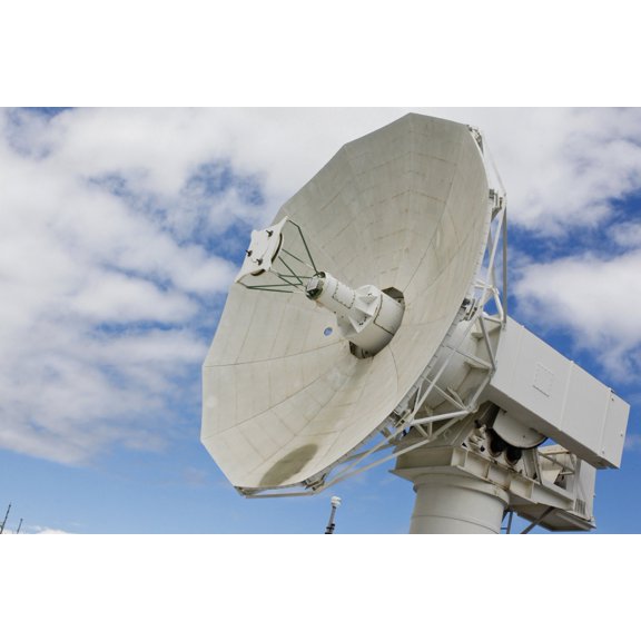 A radar dish aboard Mobile At-Sea Sensor barge Canvas Art - Stocktrek Images (35 x 23)