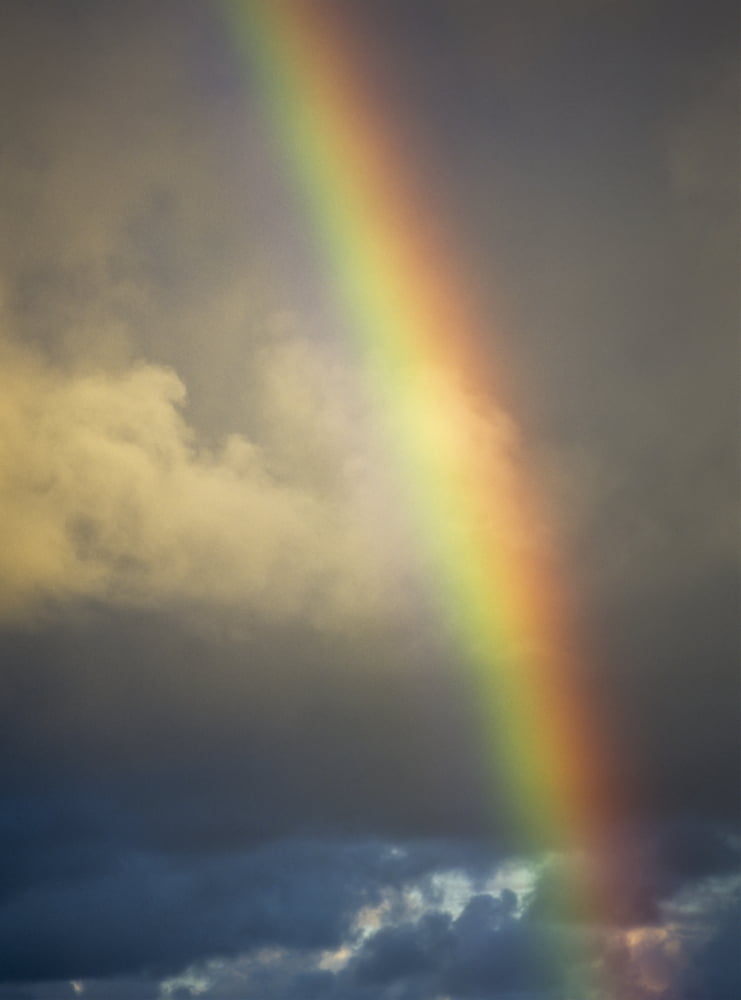 A rainbow brightens the sky Charleston Oregon United States of America Canvas Art - Robert L Potts Design Pics (26 x 36)
