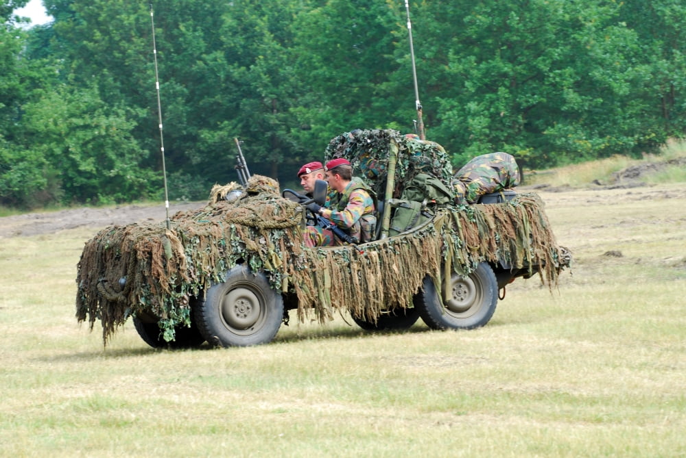 A recce unit of the Belgian Army Canvas Art - Luc De JaegerStocktrek Images (34 x 23)