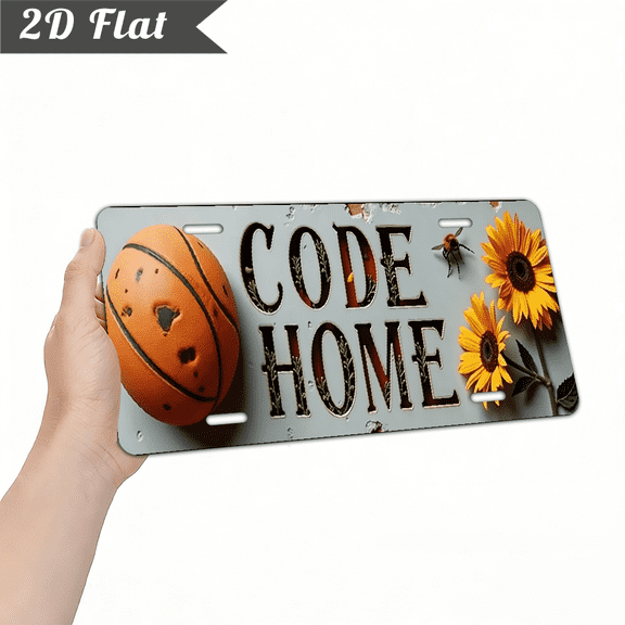 A rectangular aluminum decorative sign plate with "Code Home" for home Decorative Signs & Plaques. Size is 12 * 6 inches.