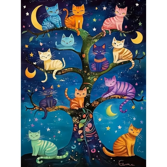 CSZPPQAF 5D DIY Diamond Art Kits for Adults Beginners,Cat Full Drill Diamond Dots Gem Art,Home Wall Decor 11.8x15.8inches.