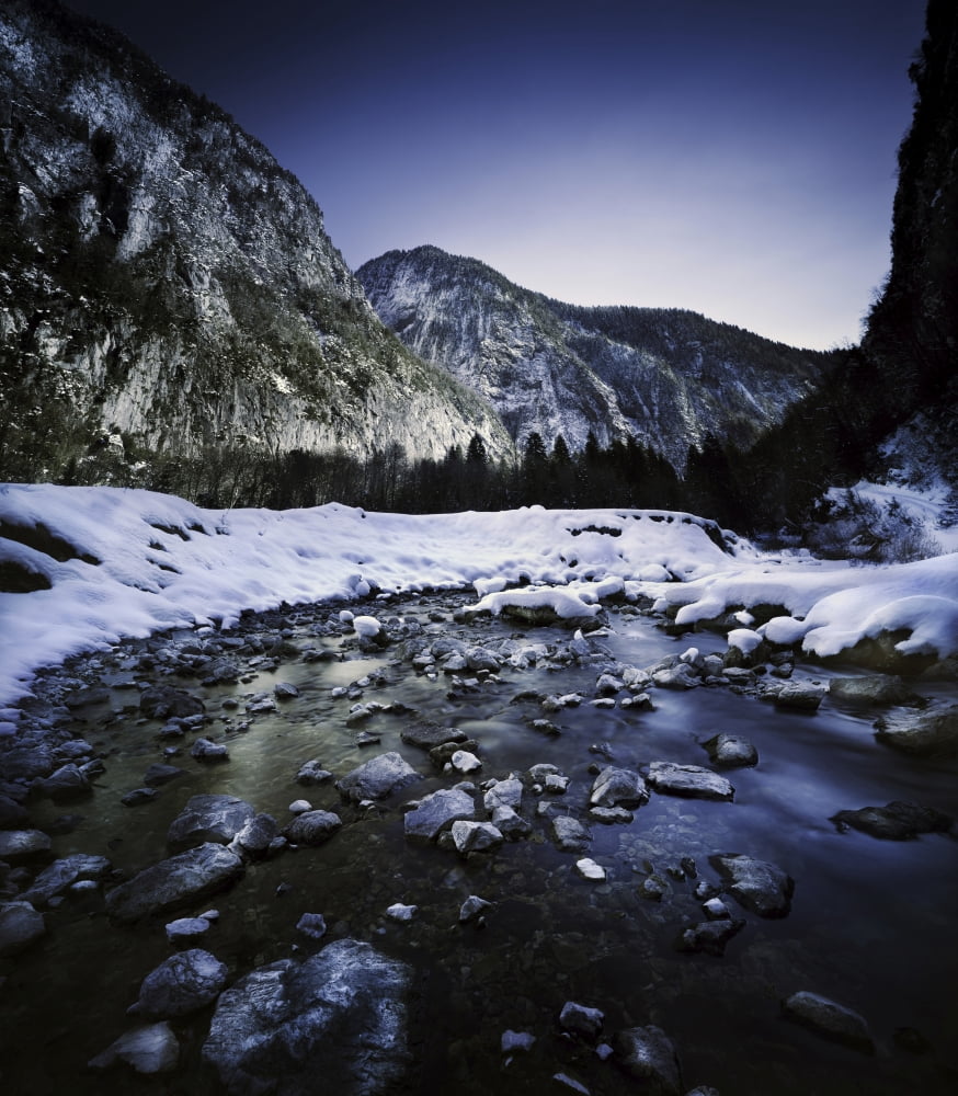 A river in a forest of Ritsa Nature Reserve Abkhazia Georgia Canvas Art - Evgeny KuklevStocktrek Images (14 x 16)