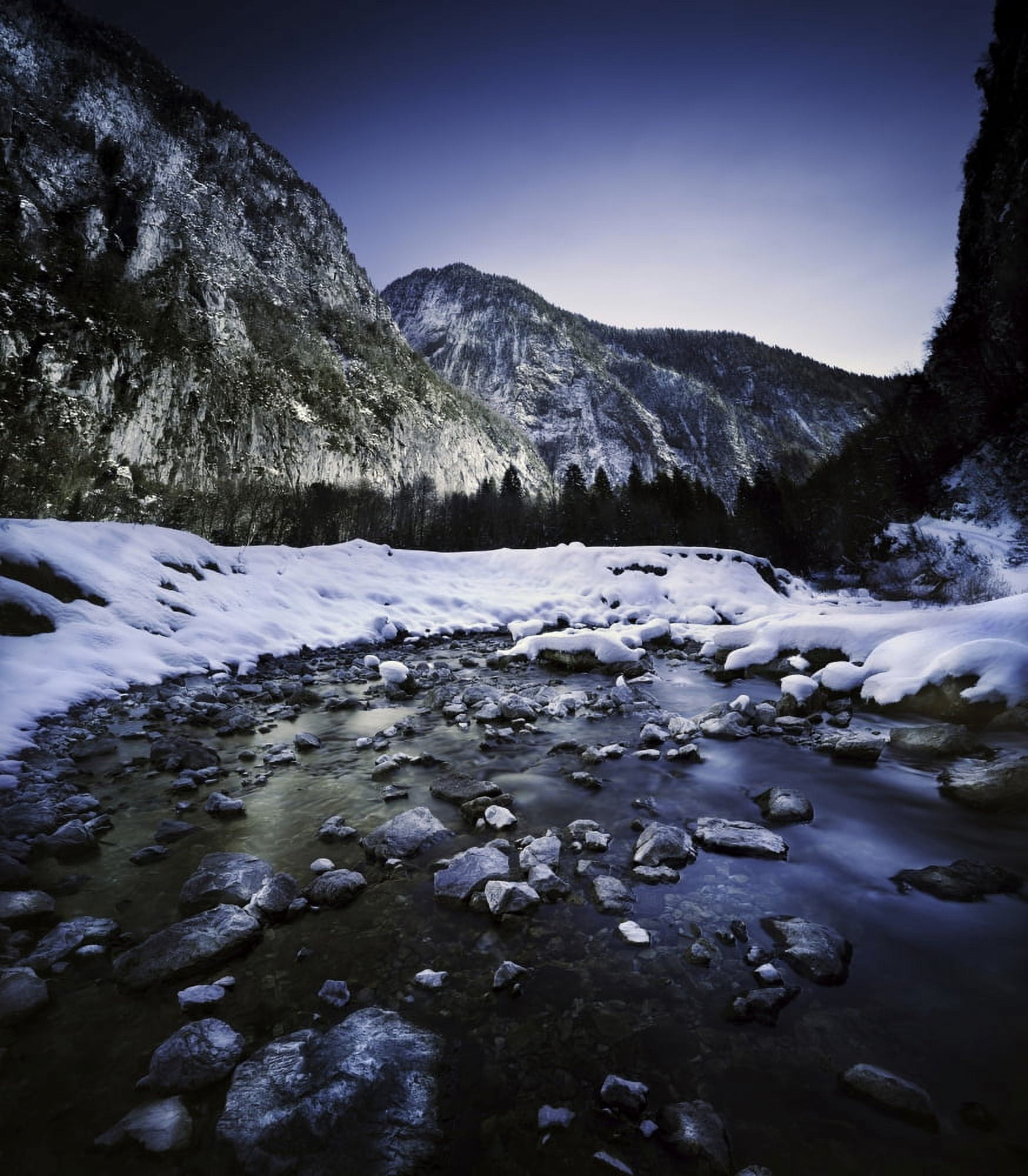 A river in a forest of Ritsa Nature Reserve Abkhazia Georgia Canvas Art - Evgeny KuklevStocktrek Images (27 x 31)