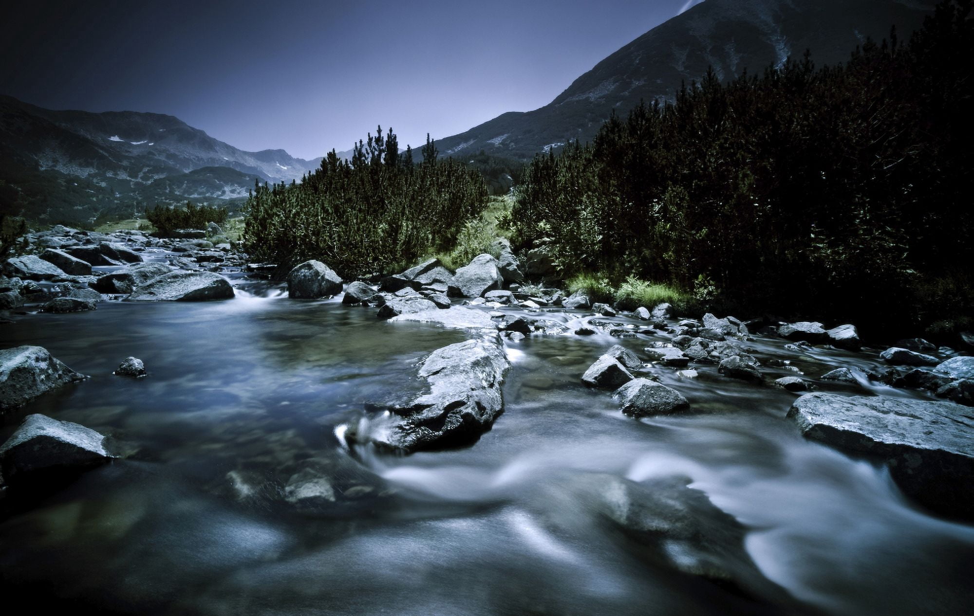 A river in the mountains of Pirin National Park Bansko Bulgaria Canvas Art - Evgeny KuklevStocktrek Images (18 x 12)