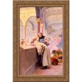 thumbnail image 1 of A scandal 24x18 Gold Ornate Wood Framed Canvas Art by Jehan Georges Vibert, 1 of 2
